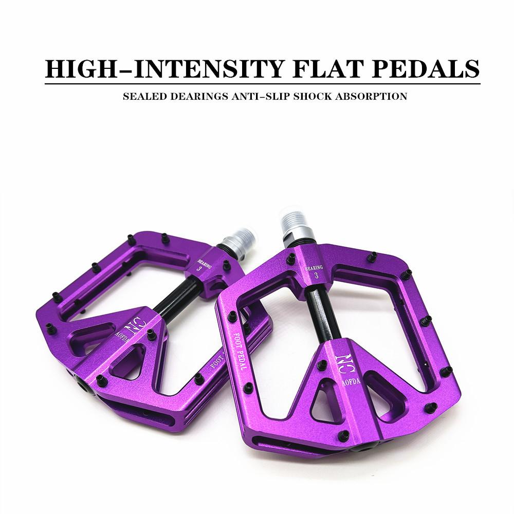 Aluminum Alloy Wide Anti-slip 3 Bearings Mountain Bike Pedal for General Use, Suitable for Steep Slopes, Bicycle Pedal Accessory