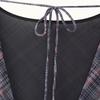 Spring 2025 Women's Slim Casual Plaid Pleated Backless Dress