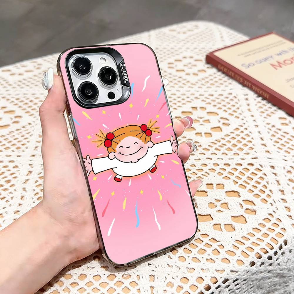 Coco-chan Phone Case For iPhone 17,16,15,14,13,12,11 Plus,Pro Max,XS,Colored silver phone case iPhone17PRO