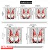 2pcs 2D Flat Printing Merry Christmas Curtains Cute Christmas Gnomes Couple Polyester Without Electricity Holiday Decorations