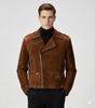 Lambskin Motorcycle Biker Suede Leather Soft Men's Handmade Genuine Brown Jacket