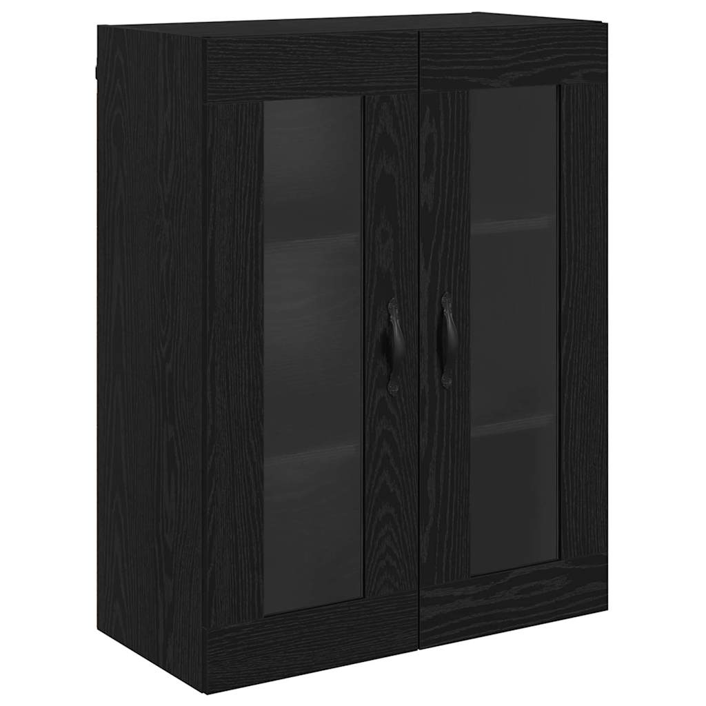 Highboard White and Black Oak 69.5 x 34 x 180 cm