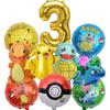Balloon Monster Set Birthday Party Decoration Aluminum Film Balloon Vibrant Multi-Colored Balloon Pikachu Children'S Party Supplies