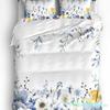 Fiori Selvatici Eucalipto Girasole Pianta Lavanda Set Biancheria da Letto 3 Pezzi per Letto Matrimoniale Tessile per la Casa Copripiumino Coperta Copricuscino