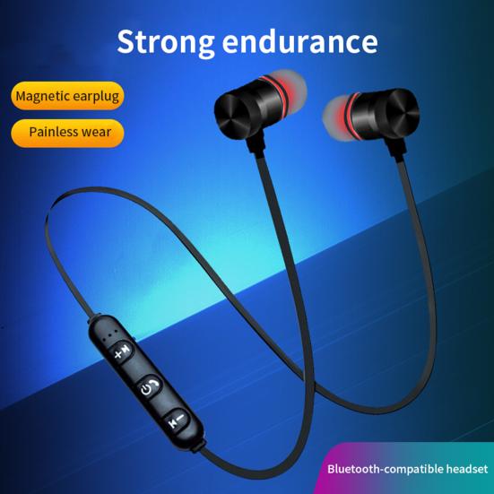 1 Set XT11 Wireless Earbud Bluetooth-compatible 4.2 Intelligent Noise Reduction Heavy Bass Magnetic Suction Lower Power Consumption Wireless Earphone
