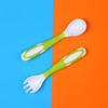 Baby Spoon and Fork Set Travel Case Bendable & Non-Slip Handle Baby Training Spoon with Storage Box Portable Baby Tableware for Babies Infants Toddler