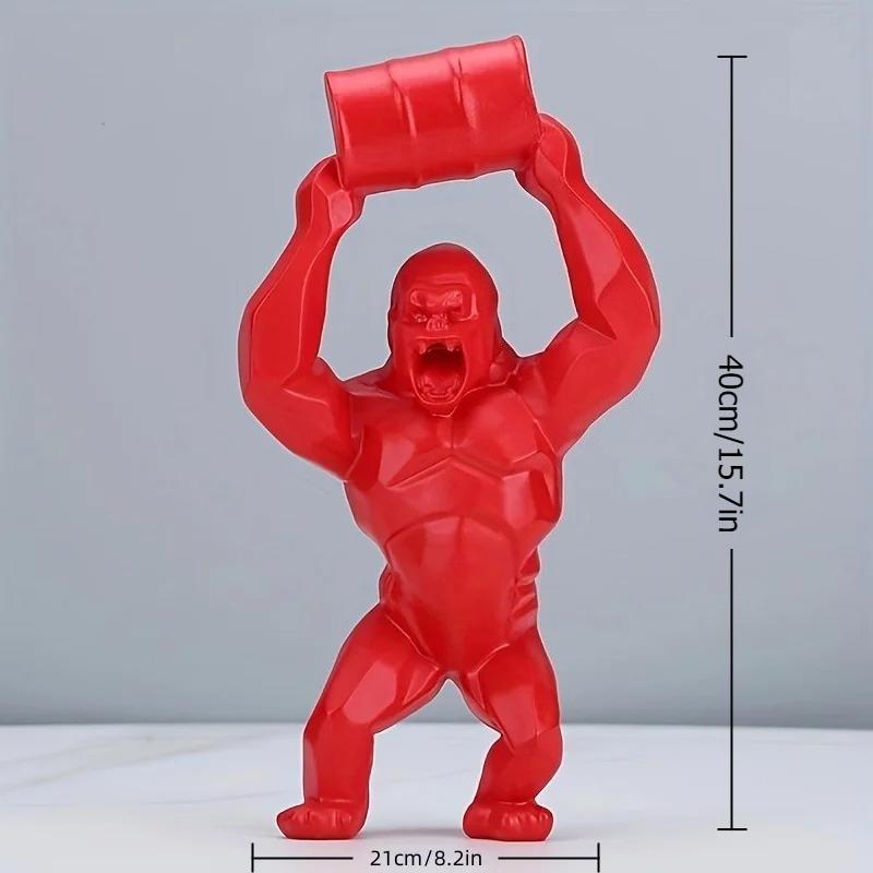 Skulptur apa Djur kreativ, staty harts simulering, samlarprydnader konst, statyett, dekoration