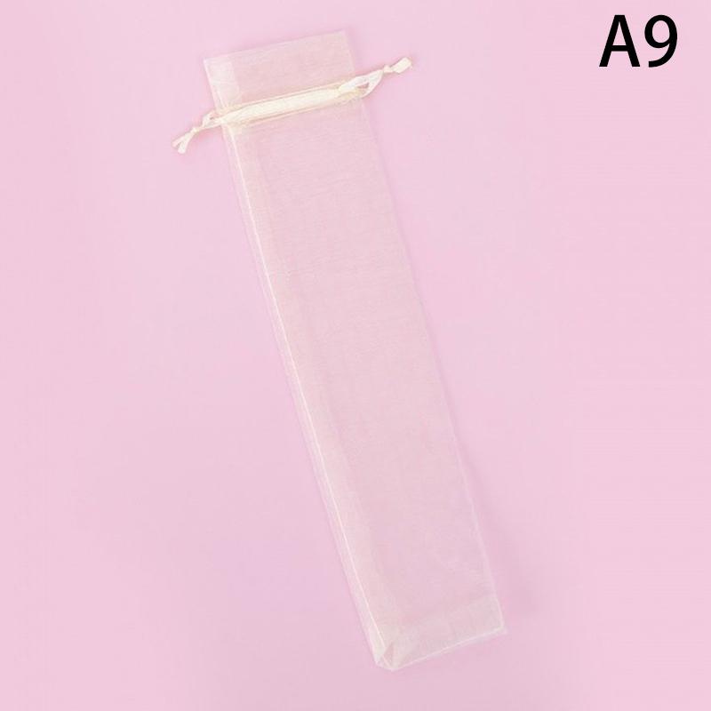 10 Pack Folding Hand Fan Pouch Drawstring Organza Bags Folding Fan Pocket Bag For Outdoor Wedding Party Favor Gift Bags
