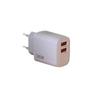 Dual USB 36W Mobile Phone Charger - 5V/2A Adapter for EU/US/UK Standards