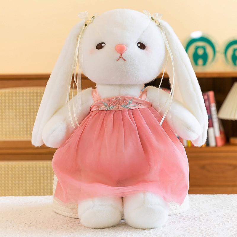 Gauzy Skirt Wear Rabbit Plush Toy Stuffed Animal Doll Decorations Kids Gift