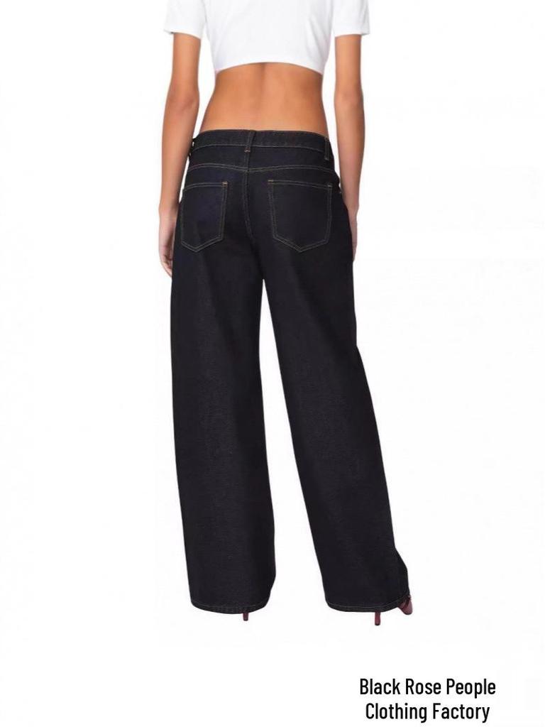 Russian Fashion: Women's High Waist Extra Long Wide Leg Jeans 2025