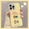 Single Layer Yellow Background Polka Dots for IPhone16pomax for Apple 15pr Mobile Phone Case 14 New Style 13 Cartoon 12 Original