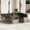 VidaXL Garden Furniture Set with Cushions 7 Pcs Grey Woven Resin 3326651