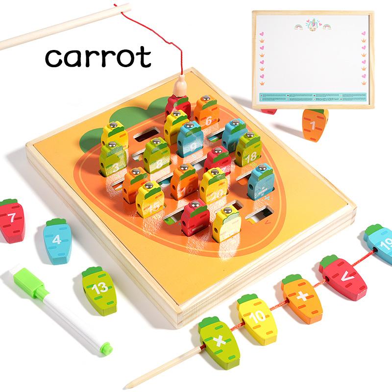 

9-in-1 Multi-Functional Double-Sided Wooden Board Toy for Children s Early Education Fishing Matching Drawing Gift