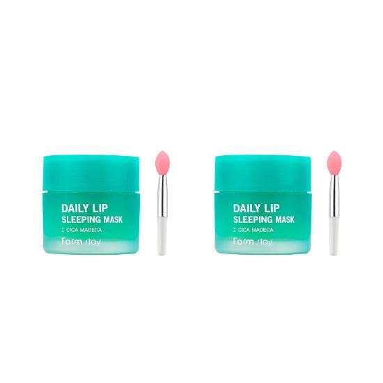 Farmstay Daily Lip Sleeping Mask Cica Madeca Nourishing Lip Care 20g × 2pcs Set