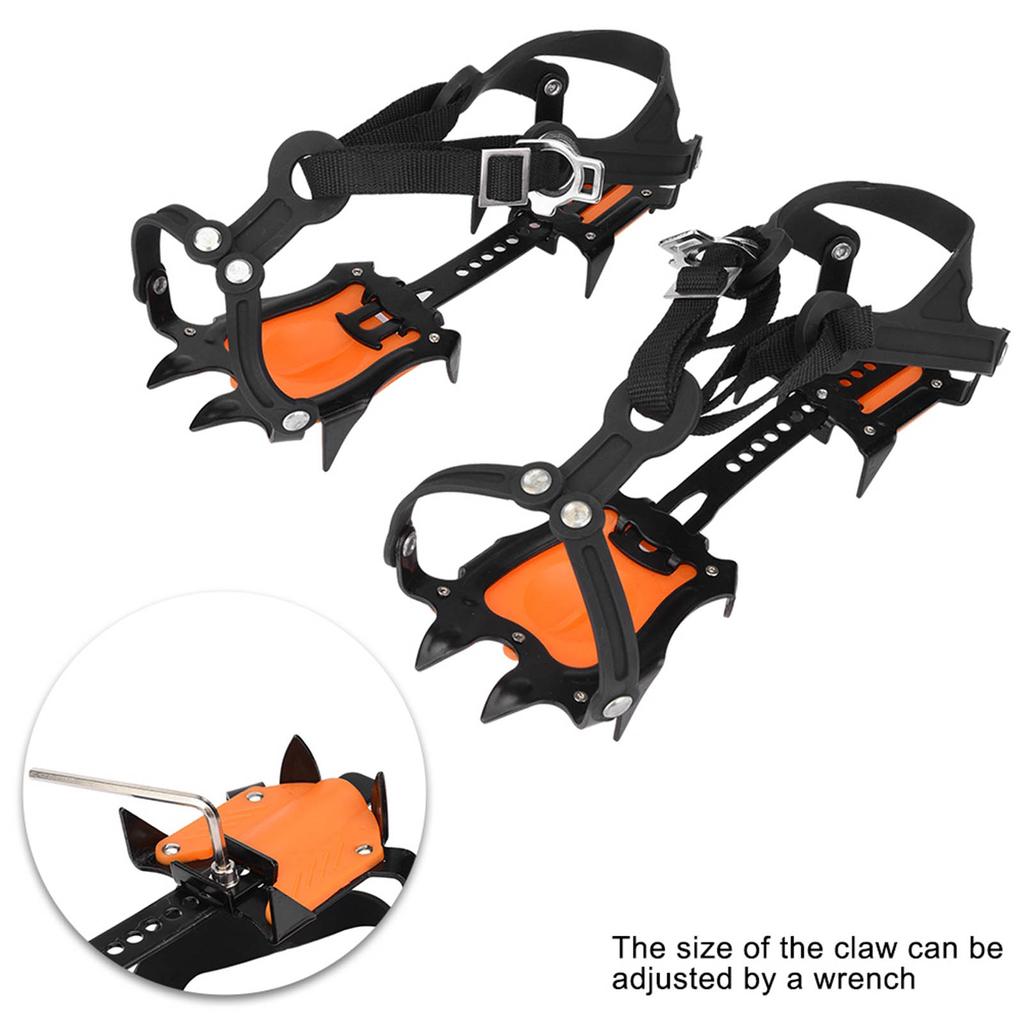Portable Outdoor Sports 10 Toothed Snow Crampons Slip Resistant Ice Gripper
