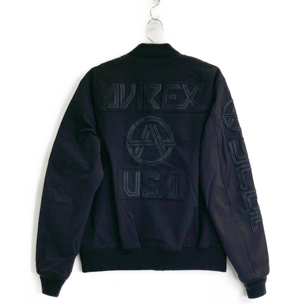 AVIREX 6182175 STRETCH SOFT SHELL MA-1 Jacket L blackUsed