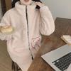 Women's Plush Zipper Pajamas - Autumn/Winter, Cute Stand Collar, Plus Size Coral Fleece Homewear