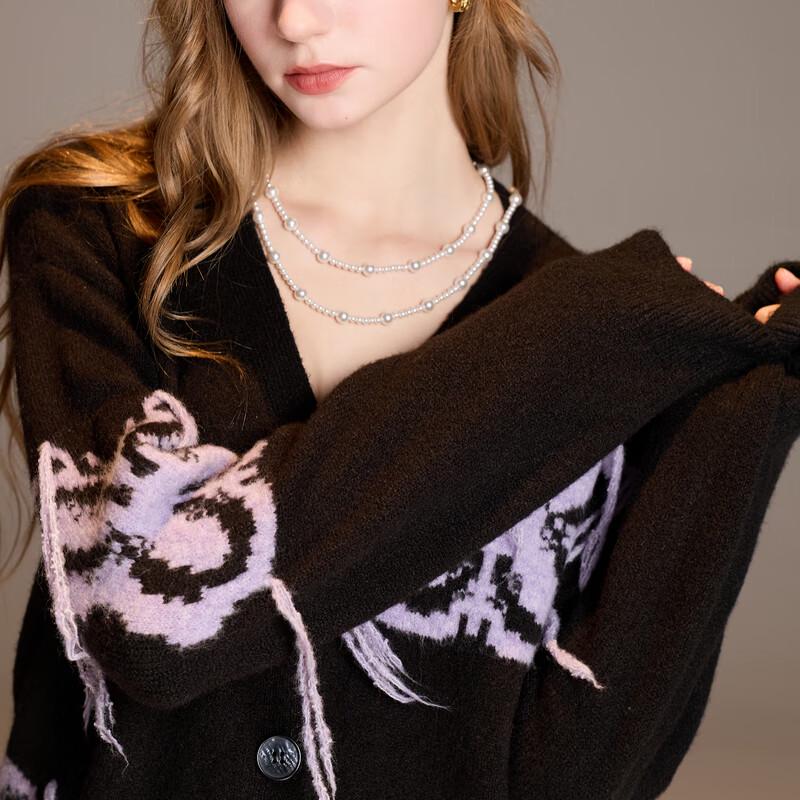 Sancai 2025 Winter Jacquard Brushed A-Line Full-Swing Long Skirt