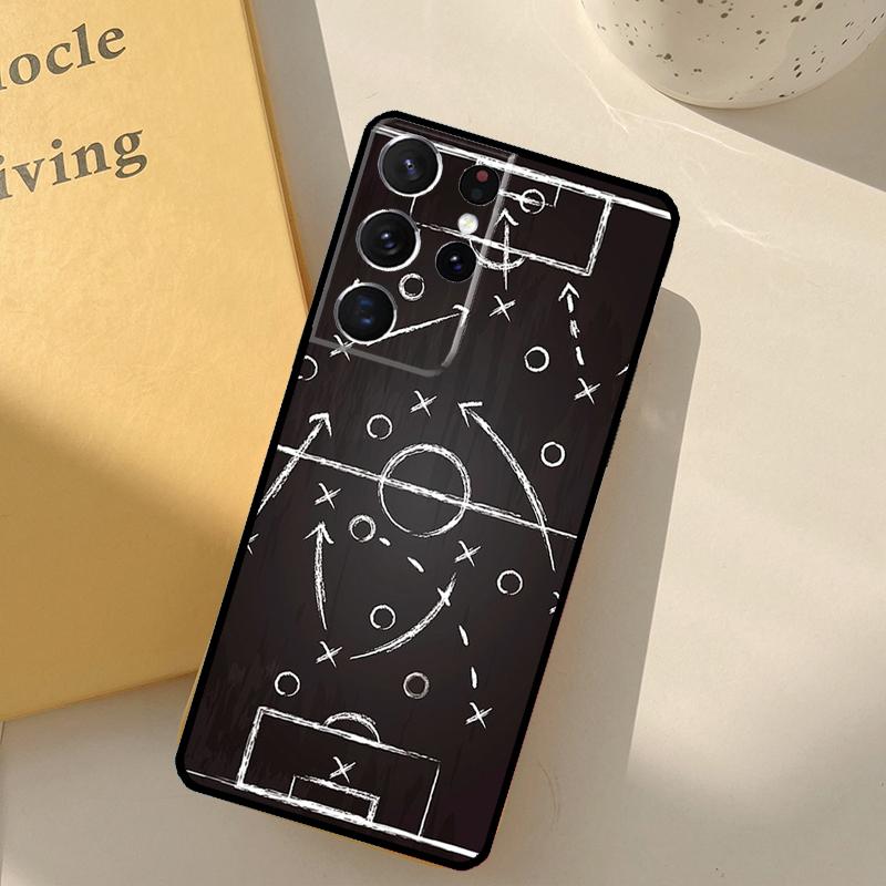 Football Soccer Tactics Time Phone Case For Samsung Galaxy S25 Ultra S20 S21 S22 S23 S24 S9 S10 Plus S25 FE Cover Shell