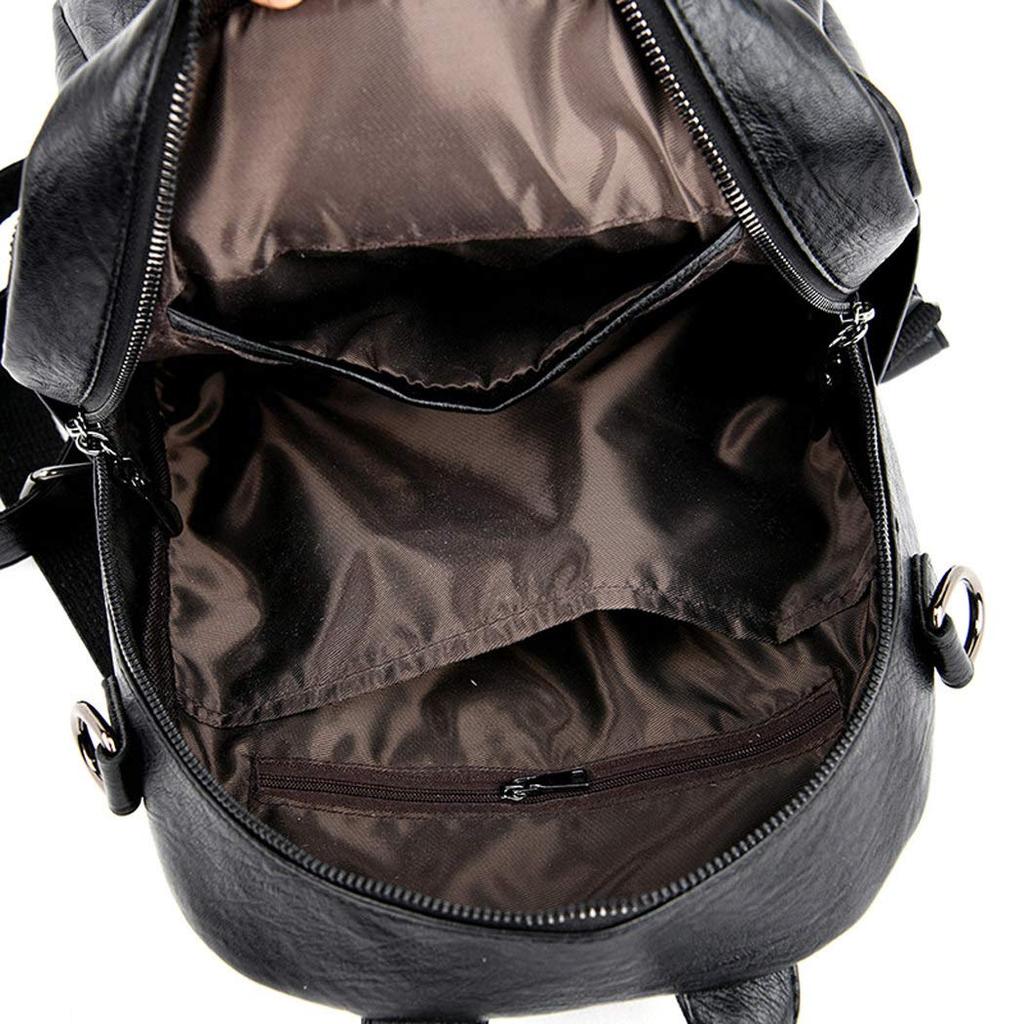 BUKESIYI Mini-Rucksack für Damen, Große Kapazität, Wasserdicht, PU-Leder, JP78196, Weinrot