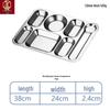 Yi Ci Shi Guang 304 Stainless Steel Divided Dinner Plate