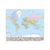 World Map Poster with Flags Large Educational Wall Chart for Bedroom Playroom School Classroom Geography Learning Decor