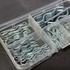 100 pcs Cotter Pins Spring Connectors 2 Mm, R-Clips Splint Assortment Galvanised Spring Pins Safety Pins Set