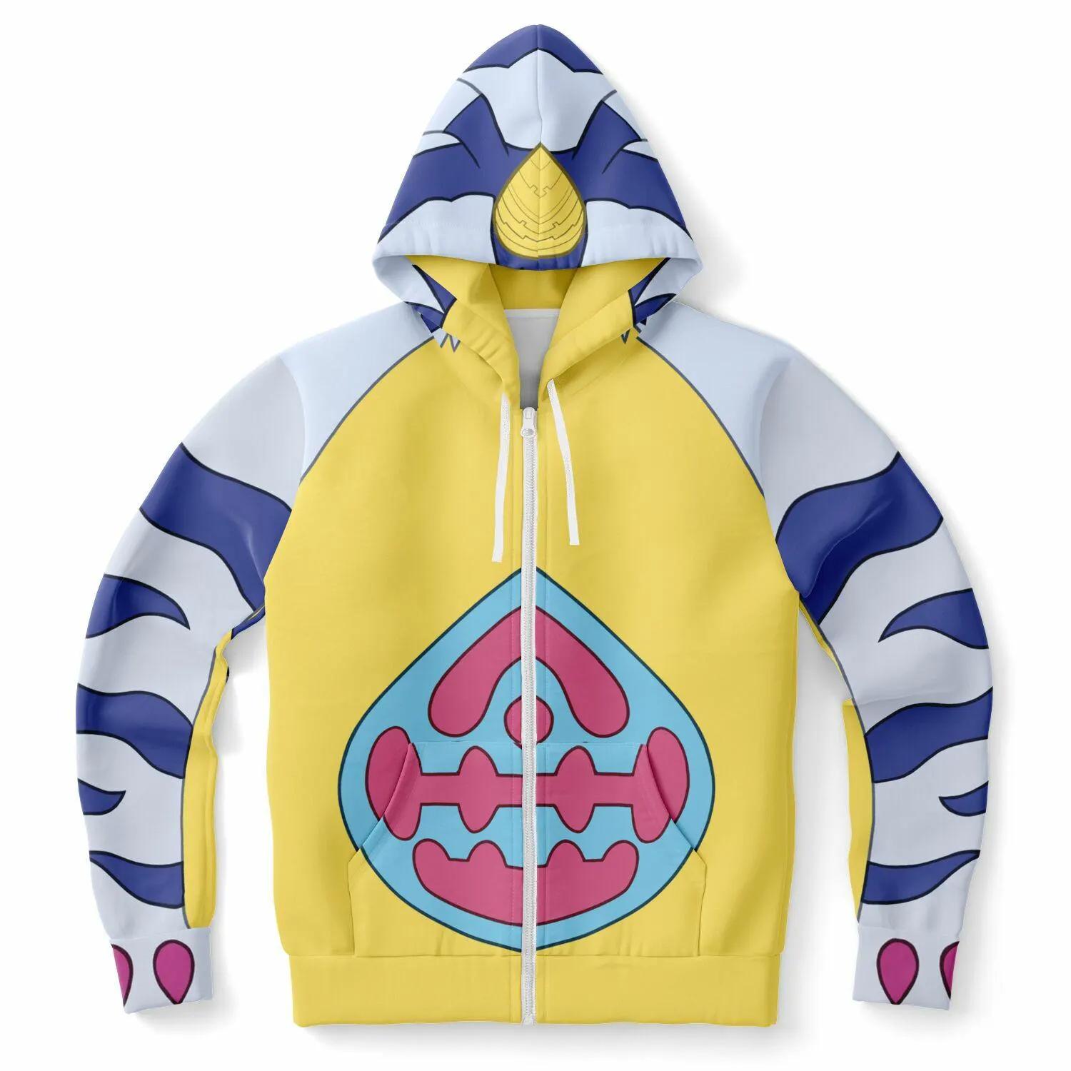 

Digimon Gabumon Same Style Zip-up Hoodie Cosplay Cartoon Anime Sweatshirt Casual Print Long Sleeve Hooded Streetwear S