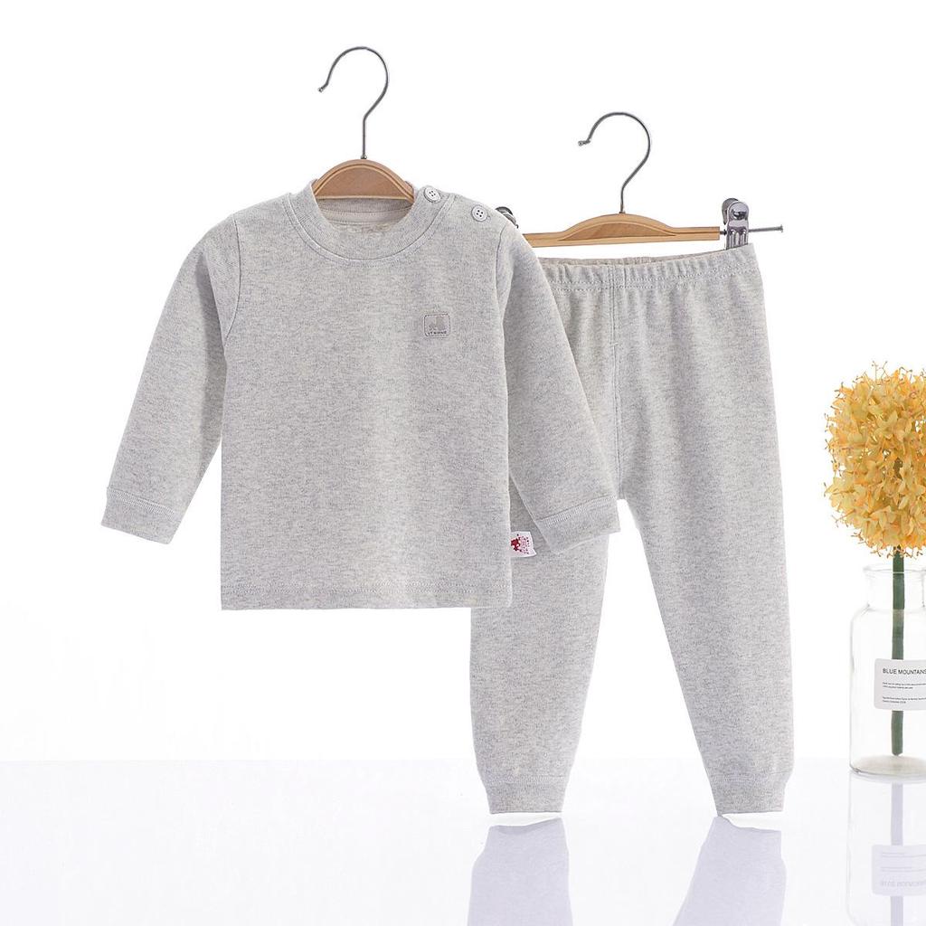 Children's Shu Velvet Warm Underwear Set - Sizes 66-175, Boys & Girls, Autumn/Winter Pure Cotton Clothes & Trousers