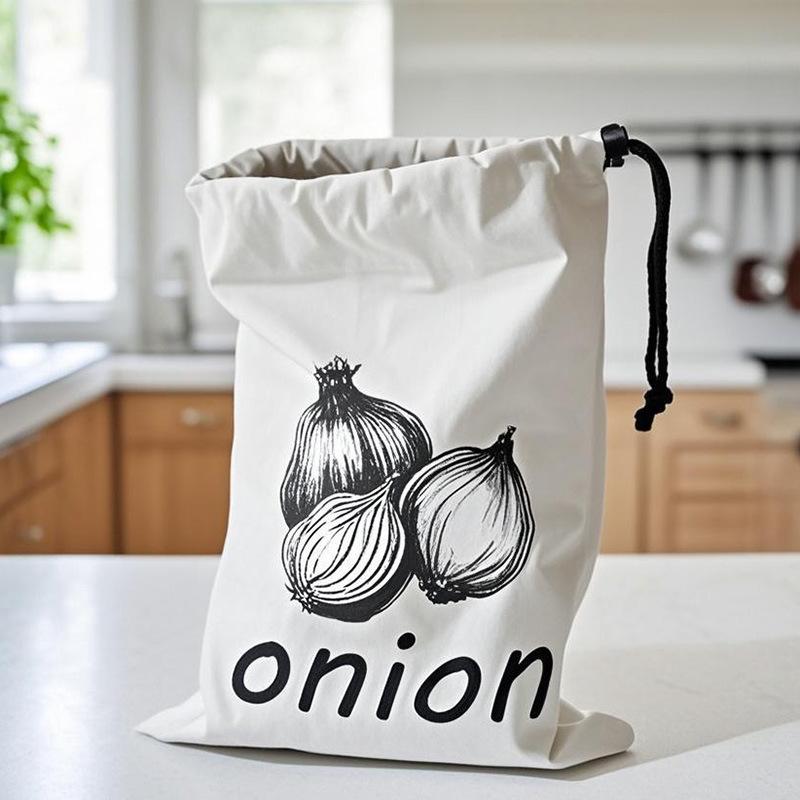 1/3Pcs Reusable Shopping Bags Vegetable Storage Bag Garlic Onion Fruit Drawstring Bags Canvas Bag Multipurpose Bags Portable