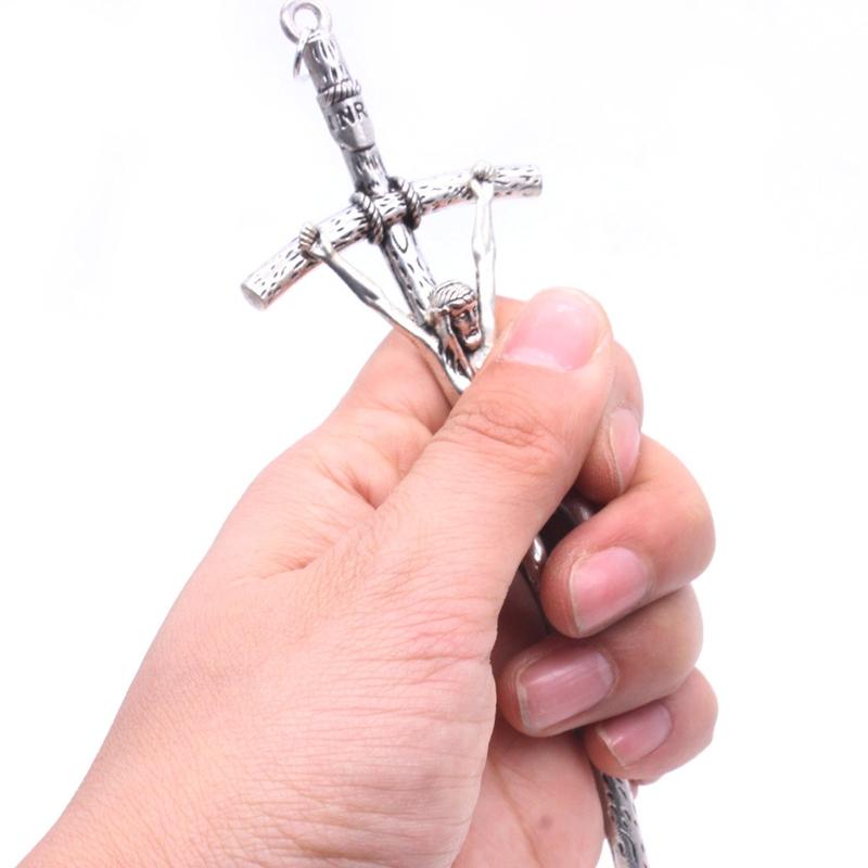 Jesus Christ Crucifix for Cross Religious Pendant Necklace Unisex Zinc Alloy Pendant Retro Vintage Pendant for Women Men