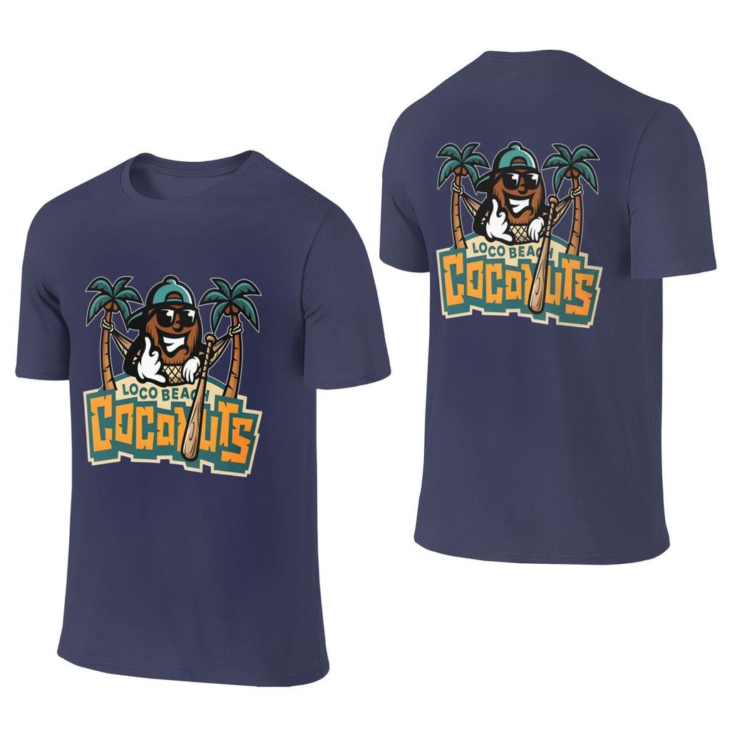 Loco Beach Coconuts Baseball Simple Reversible Tshirt Sweet Girl Girlish Feeling Quickdrying Basic Tee