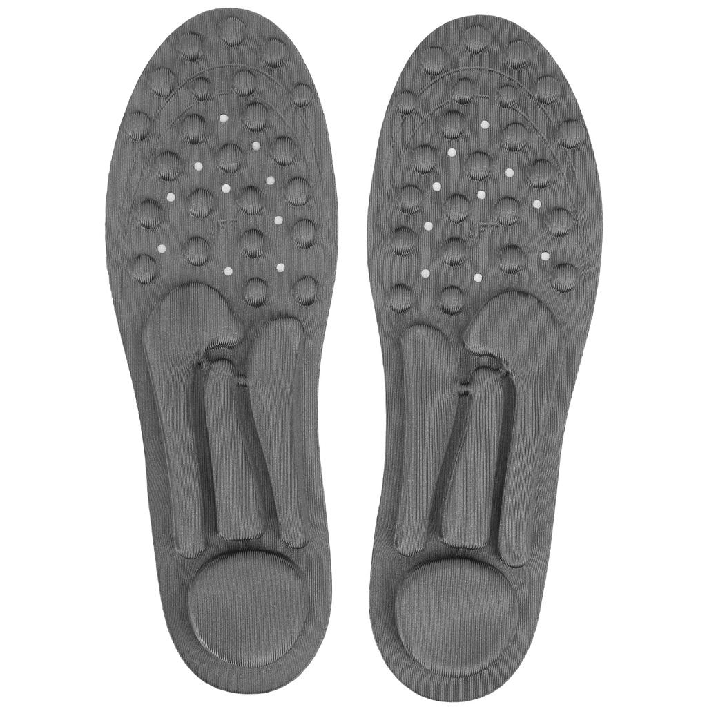 JFT Foot Massage Insole Therapy Breathable Inserts Cuttable Shoe Pads Gray for Men Women41 50