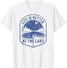 Life Is Better At the Lake Vintage Distressed Fishing Nature Unisex T-Shirt Mens Womens Tees Top