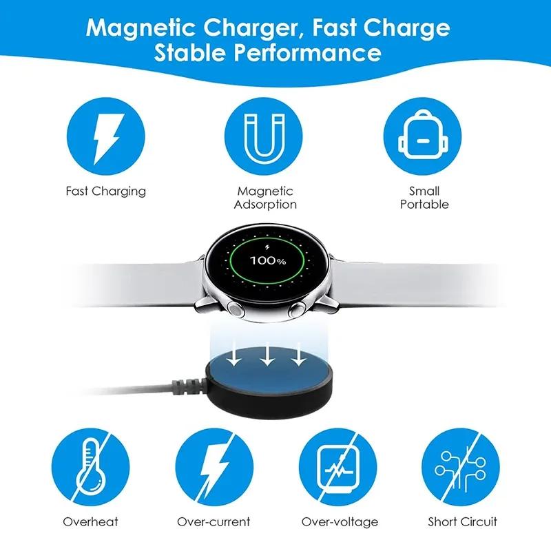 Magnetic Charger For Samsung Galaxy Watch 5 Pro Fast Charging USB Charging Dock For Samsung Watch 6 5 4 3 Active 2 Charger Cable