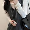 2025 Vintage Exquisite Creative Mini Bag Pendant Stereo Heart Shape Sliver Color Long Can Be Opened Sweater Chain For Women Gift