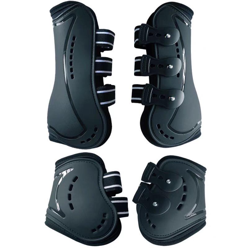 Breathable Equestrian Show Jumping Leg Wraps with Sweat-Wicking Hoof Protection