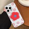 Little Red Flower Stand Phone Case for iPhone 15, iPhone 16, iPhone 17 Pro Max
