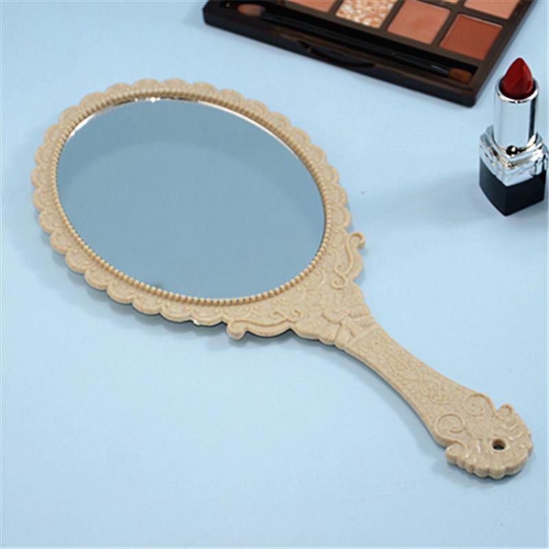 Miroir de maquillage portable vintage en dentelle, miroir de poche portable, miroir de poche, 1 pièce