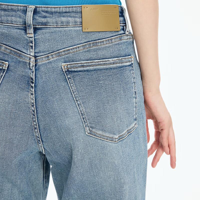 JNBY 2025 Autumn Washed Flared Denim Jeans