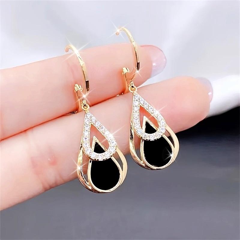 Fashionable Simple Hollow Water Droplet Earrings Party Commemorative Gifts Jewelry For Friends Exquisite Christmas And Birthday Gifts