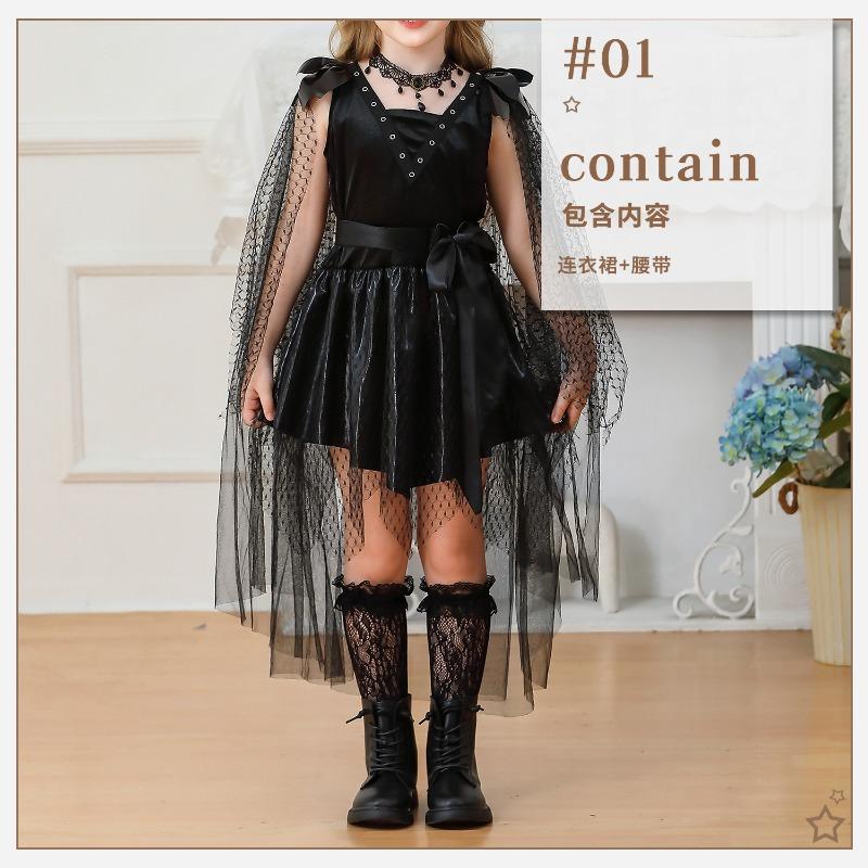 Halloween Children's Costume Witch Dress Stage Dress Up Children's Devil Vampire Witch Dress