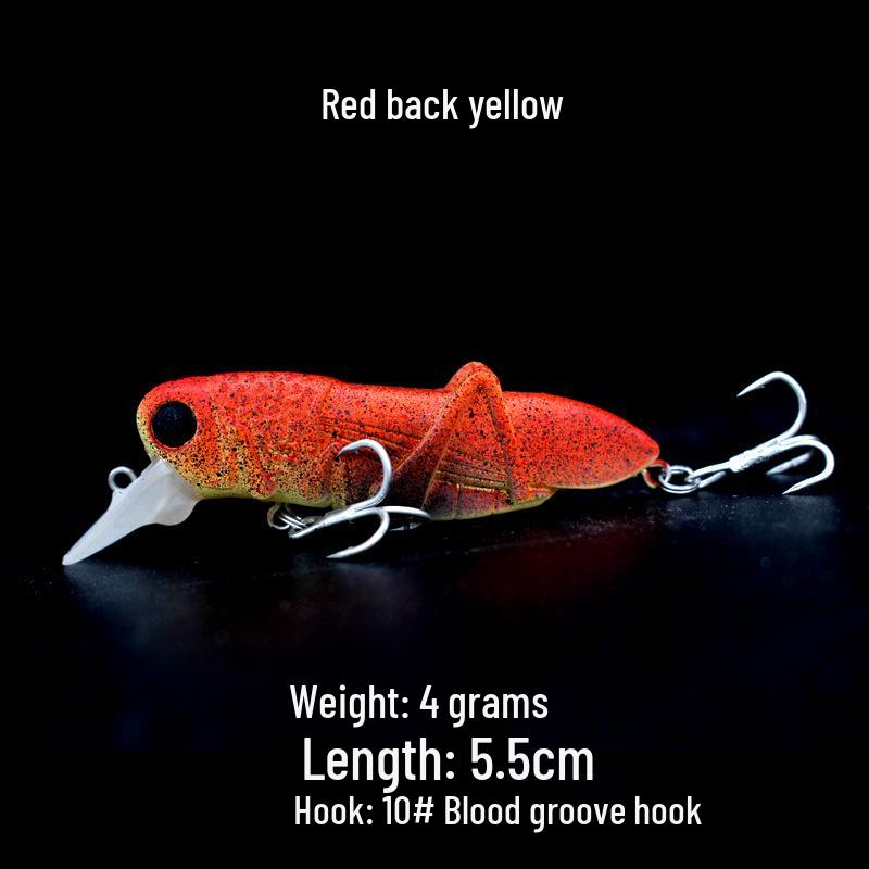Grasshopper Surface Lure: 3g-9g Bionic Insect Bait for Carp, Silver Carp, Mandarin Fish, and Culter.