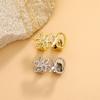 Adjustable Copper Plated Flower Cutout Teeth Covers Convenient Accessory Decoration for Street Styles Lovers Wear