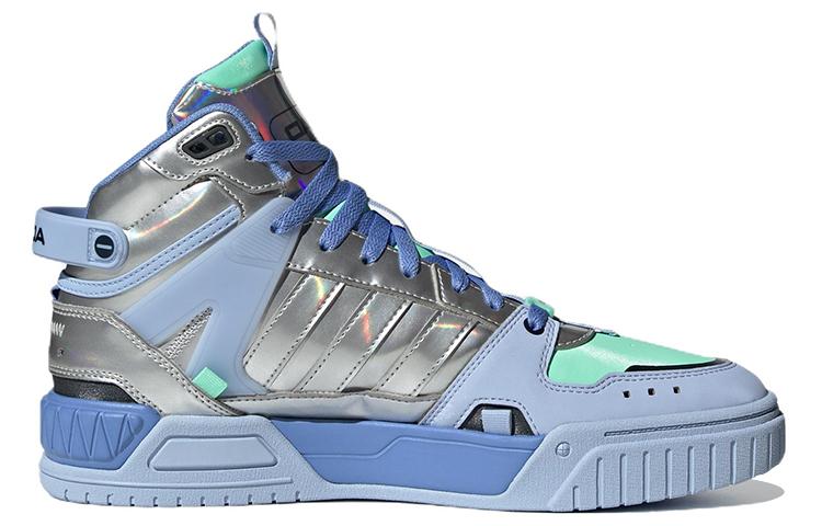 adidas Neo D PAD Mid Shoes 'Blue Metallic Silver' HQ7026