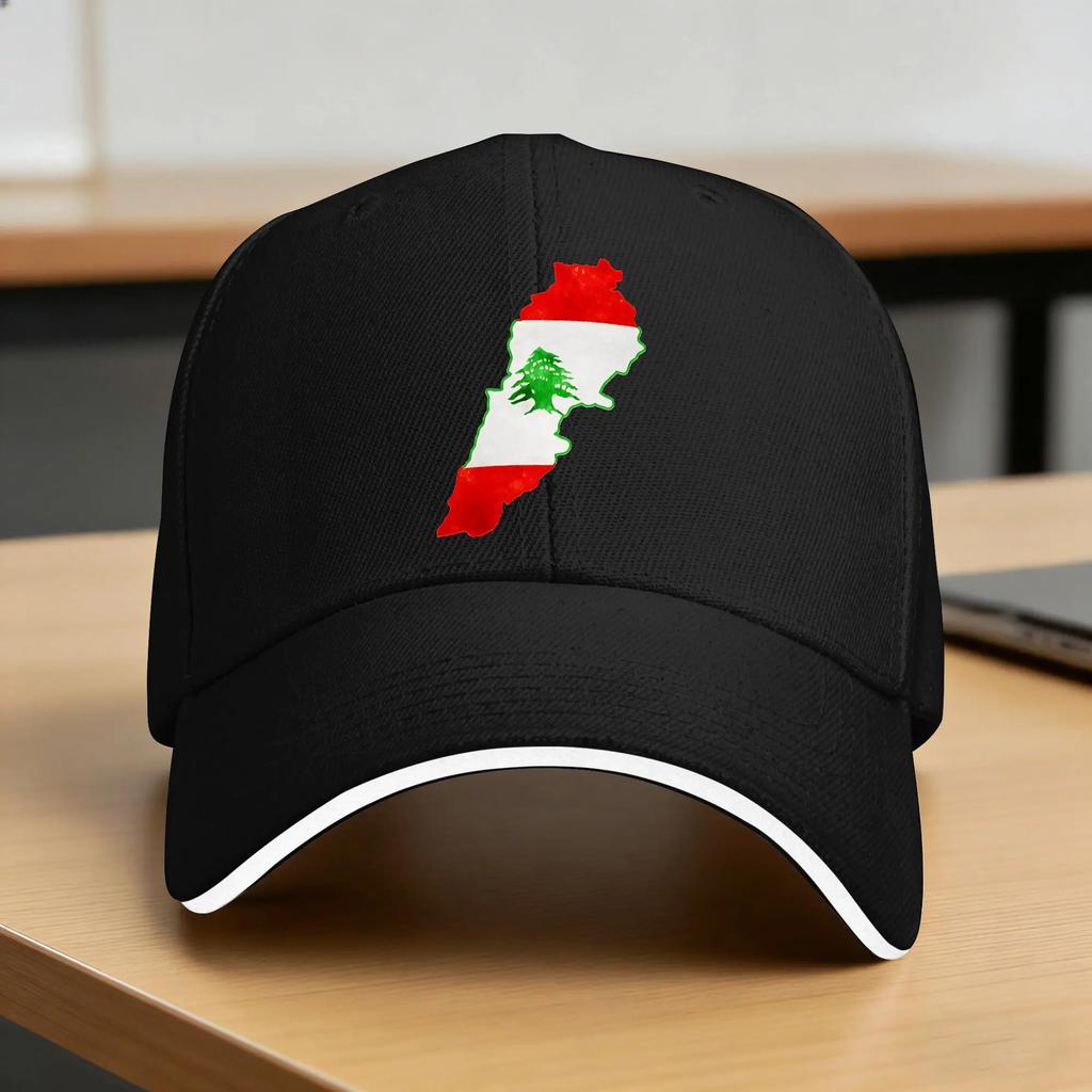 Lebanon Flag Map Sun Baseball Cap Spring Unisex Adult Smile With Love Print Trucker Hat Adjustable Running Hippie Baseball Caps