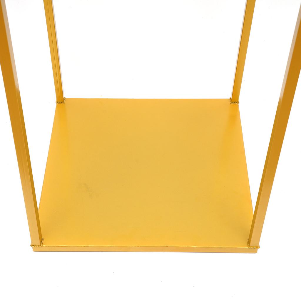 182cm Goldener Metall Blumenständer Rechteckiger Tisch Mittelstück Hochzeitsdeko Regal Sockel Podest Tisch