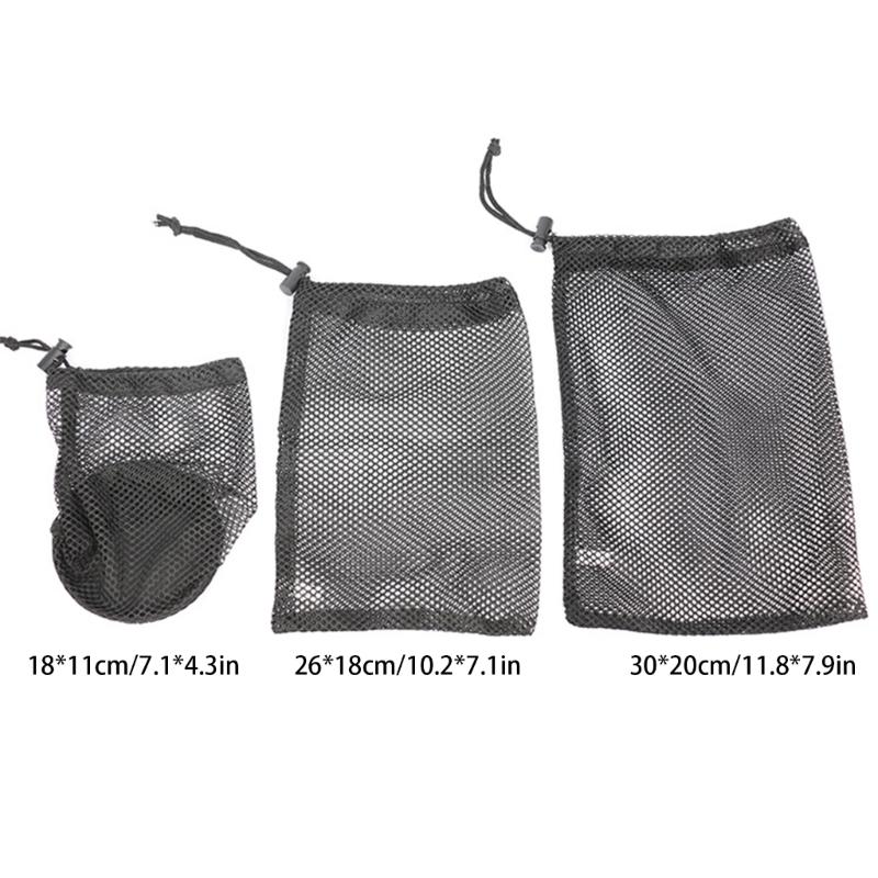Golf Mesh Bags Small Sports Ball Net Bag Drawstring Pouch Nylon Mesh Bag Convenient Storage Organizer Golf Accessories
