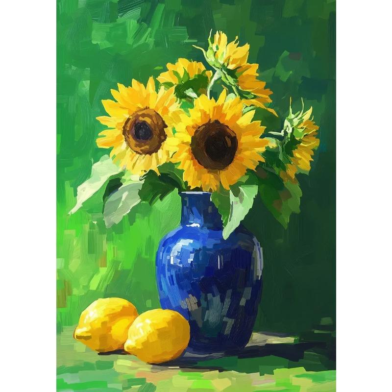 Exquisite Beautiful Oil Painting Flower Rose Winter Jasmine Sunflower Poster Canvas Prints Wall Painting Living Room Home Decor